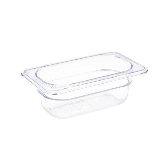 Vogue Polycarbonate 1/9 Gastronorm Container 65mm Clear URO U242 Vogue Polycarbonate 1/9 Gastronorm Container 65mm Clear URO U242