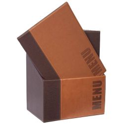 Securit Contemporary Menu Covers And Storage Box A4 Tan (Pack Of 20)