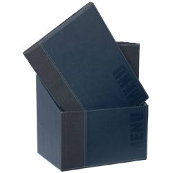 Securit Contemporary Menu Covers And Storage Box A4 Blue (Pack Of 20)