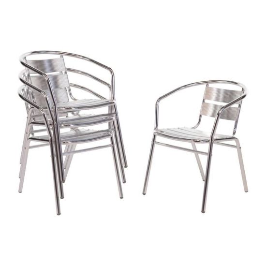 Bolero Aluminium Stacking Chairs (Pack Of 4) URO U419 Bolero Aluminium Stacking Chairs (Pack Of 4) URO U419