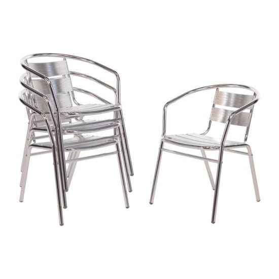 Bolero Aluminium Stacking Chairs (Pack Of 4) URO U419