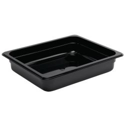 Vogue Polycarbonate 1/2 Gastronorm Container 65mm Black Vogue Polycarbonate 1/2 Gastronorm Container 65mm Black