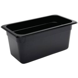 Vogue Polycarbonate 1/3 Gastronorm Container 150mm Black Vogue Polycarbonate 1/3 Gastronorm Container 150mm Black