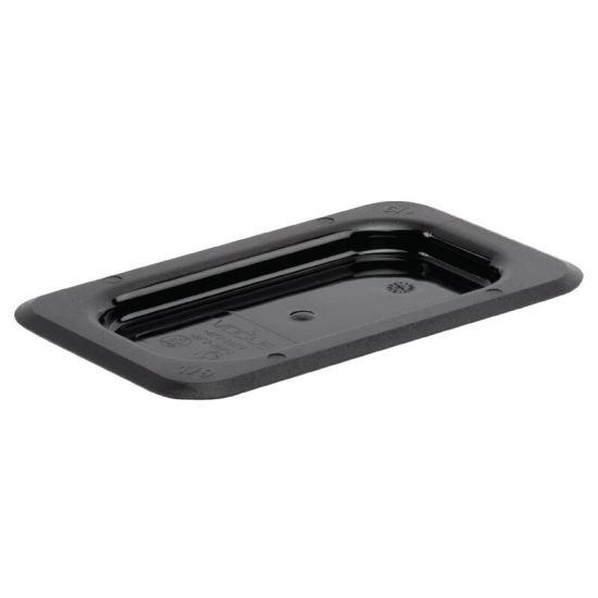 Vogue Polycarbonate 1/9 Black Gastronorm Lid URO U479 Vogue Polycarbonate 1/9 Black Gastronorm Lid URO U479