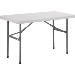Bolero Rectangular Folding Table 4ft White