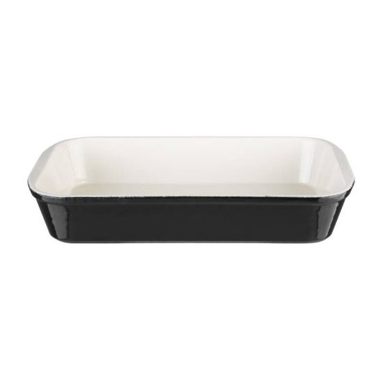 Vogue Black Cast Iron Roasting Dish URO U571