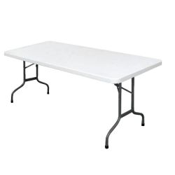 Bolero Rectangular Folding Table 6ft White