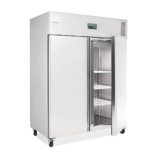 Polar Heavy Duty Double Door Fridge Stainless Steel 1300Ltr URO U634