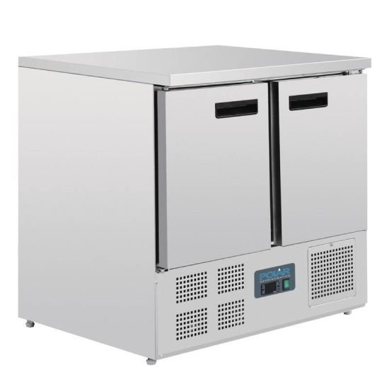 Polar 2 Door Compact Counter Fridge 240Ltr URO U636