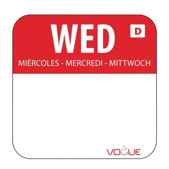 Dissolvable Wednesday Food Rotation Labels URO U779 Dissolvable Wednesday Food Rotation Labels URO U779