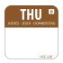 Dissolvable Food Rotation Labels Thursday (Pack of 1000)