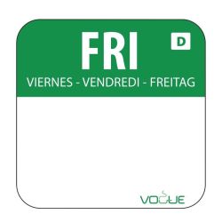 Dissolvable Food Rotation Labels Friday (Pack of 1000)