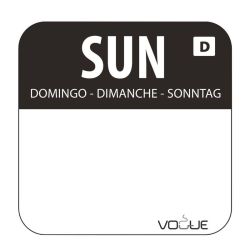 Dissolvable Food Rotation Labels Sunday (Pack of 1000) Dissolvable Food Rotation Labels Sunday (Pack of 1000)