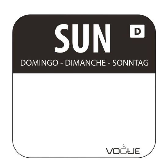 Dissolvable Sunday Food Rotation Labels URO U783