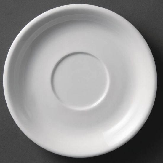 Olympia Whiteware Cappuccino Saucers 180mm Box of 12 URO U828 Olympia Whiteware Cappuccino Saucers 180mm Box of 12 URO U828