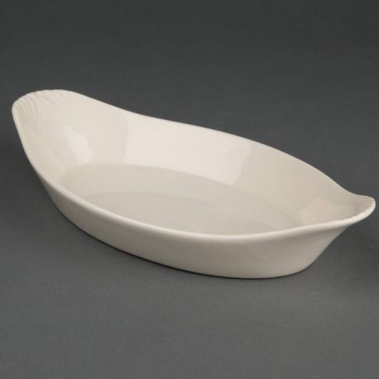 Olympia Ivory Oval Eared Dishes 230x 130mm Box of 6 URO U838