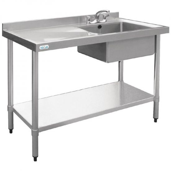 Vogue Stainless Steel Sink Right Hand Bowl 1200x600mm URO U903