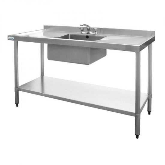 Vogue Stainless Steel Sink Double Drainer 1500mm URO U907