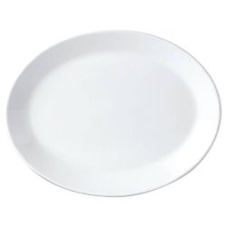 Steelite Simplicity White Oval Coupe Dishes 342mm (Pack Of 12)