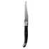 Laguiole Serrated Steak Knives Black Handle (Pack Of 6)
