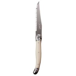 Laguiole Serrated Steak Knives Ivory Handle (Pack Of 6)