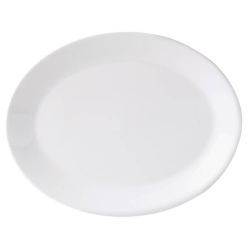 Steelite Monaco White Mandarin Oval Dishes 280mm (Pack Of 12)