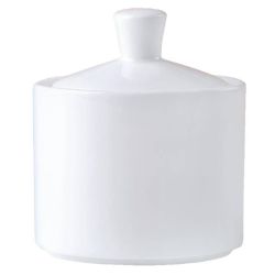 Steelite Monaco White Vogue Sugar Pots And Lids (Pack Of 6)