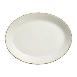 Steelite Brown Dapple Oval Coupe Plates 202mm (Pack Of 24) Steelite Brown Dapple Oval Coupe Plates 202mm (Pack Of 24)