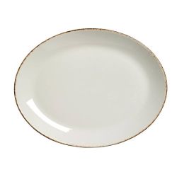 Steelite Brown Dapple Oval Coupe Plates 305mm (Pack Of 12) Steelite Brown Dapple Oval Coupe Plates 305mm (Pack Of 12)