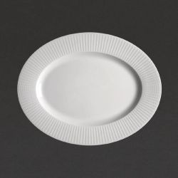 Steelite Willow Oval Plate. Length 330mm. (Pack Of 12) Steelite Willow Oval Plate. Length 330mm. (Pack Of 12)