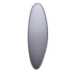 Steelite Scape Smoked Glass Oval Platters 400mm (Pack Of 6)