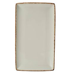 Steelite Brown Dapple Rectangle Three Plates (Pack Of 6) Steelite Brown Dapple Rectangle Three Plates (Pack Of 6)