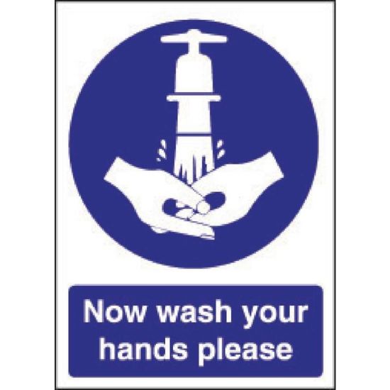 Vogue Now Wash Your Hands Sign URO W187