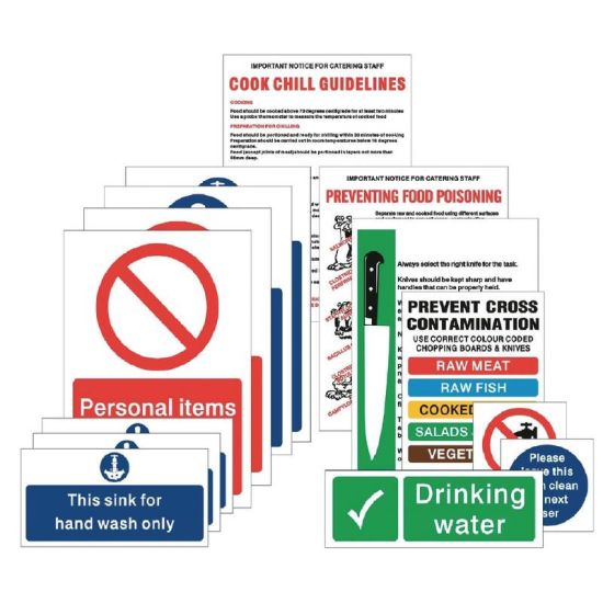Vogue Food Preparation Sign Pack URO W192 Vogue Food Preparation Sign Pack URO W192