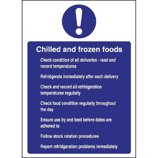 Vogue Chilled And Frozen Foods Sign URO W197 Vogue Chilled And Frozen Foods Sign URO W197