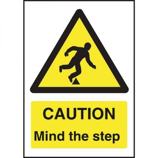Caution Mind The Step Sign URO W290