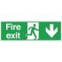 Fire Exit Sign Arrow Down