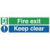 Fire Exit Keep Clear Sign