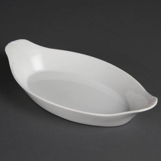 Olympia Whiteware Oval Eared Dishes 289mm Box of 6 URO W411