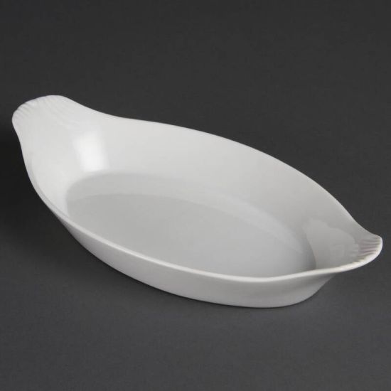 Olympia Whiteware Oval Eared Dishes 289mm Box of 6 URO W411 Olympia Whiteware Oval Eared Dishes 289mm Box of 6 URO W411