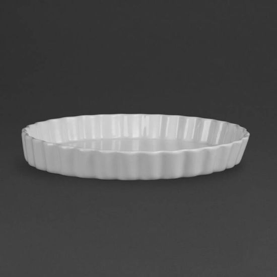 Olympia Whiteware Flan Dishes 297mm Box of 6 URO W416