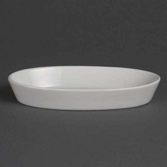 Olympia Whiteware Oval Sole Dishes 195x 110mm Box of 6 URO W418