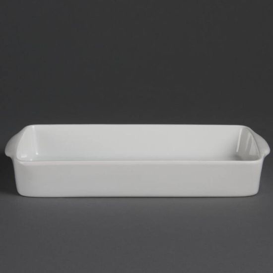 Olympia Whiteware Oblong Roasters 305x 163mm Box of 6 URO W419 Olympia Whiteware Oblong Roasters 305x 163mm Box of 6 URO W419
