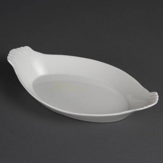 Olympia Whiteware Oval Eared Dishes 320x 177mm Box of 6 URO W423