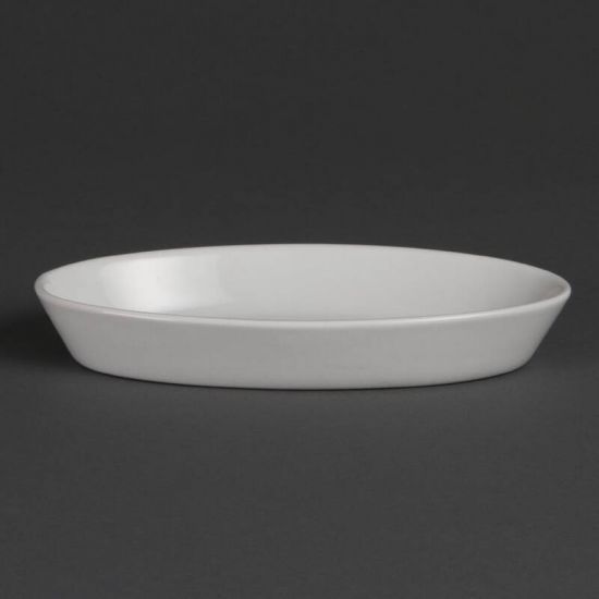 Olympia Whiteware Oval Sole Dishes 184x 103mm Box of 6 URO W434