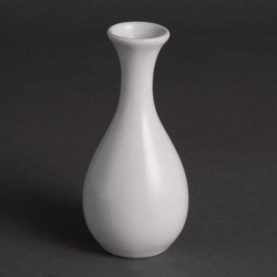 Olympia Whiteware Bud Vases 125mm Box of 12 URO W437 Olympia Whiteware Bud Vases 125mm Box of 12 URO W437