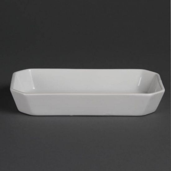Olympia Whiteware Oblong Hors D Oeuvre Dishes 235x 122mm Box of 6 URO W438