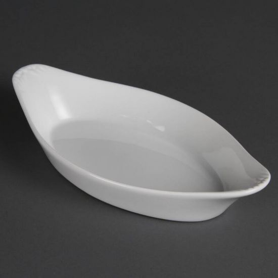 Olympia Whiteware Oval Eared Dishes 262mm Box of 6 URO W440