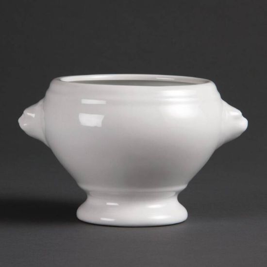 Olympia Whiteware Lion Head Soup Bowls 475ml Box of 6 URO W442 Olympia Whiteware Lion Head Soup Bowls 475ml Box of 6 URO W442