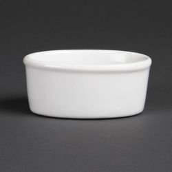 Olympia Whiteware Oval Ramekins 105mm (Pack of 12) Olympia Whiteware Oval Ramekins 105mm (Pack of 12)